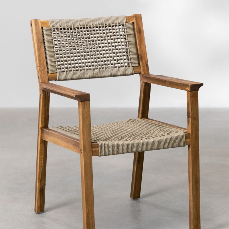 Velli - Chaise en bois de Hêtre et corde tressée