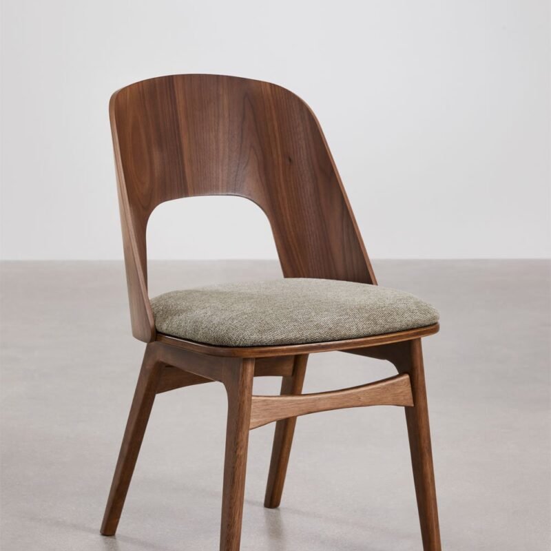 Nadoo - Chaise en bois de Hêtre avec dossier arrondi