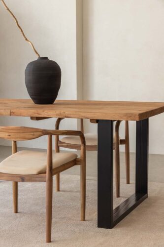 Table rectangulaire bois recyclé