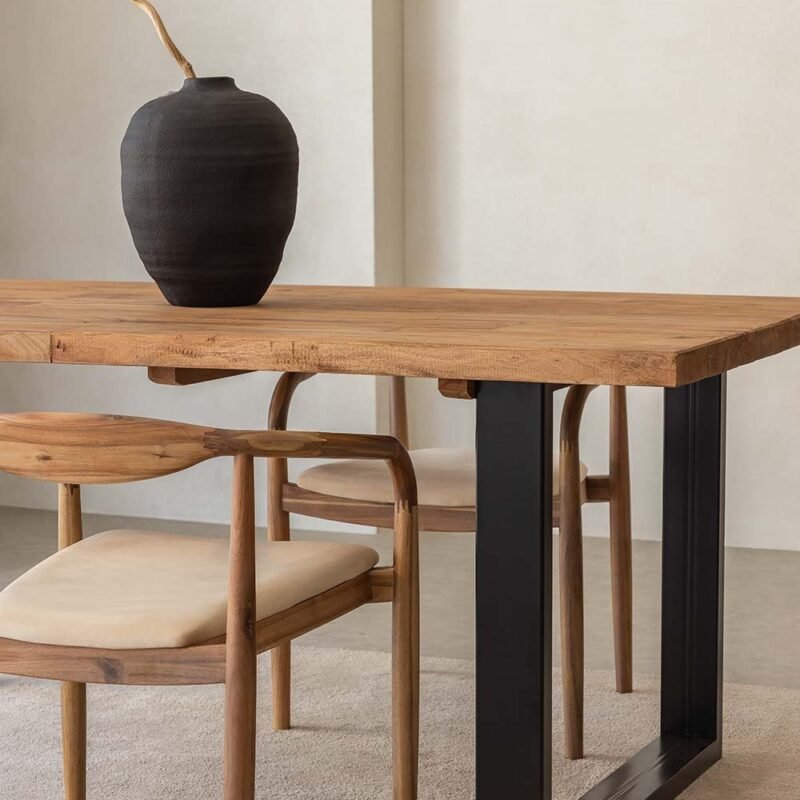 Miller - Table à Manger Rectangulaire en Bois Noyer