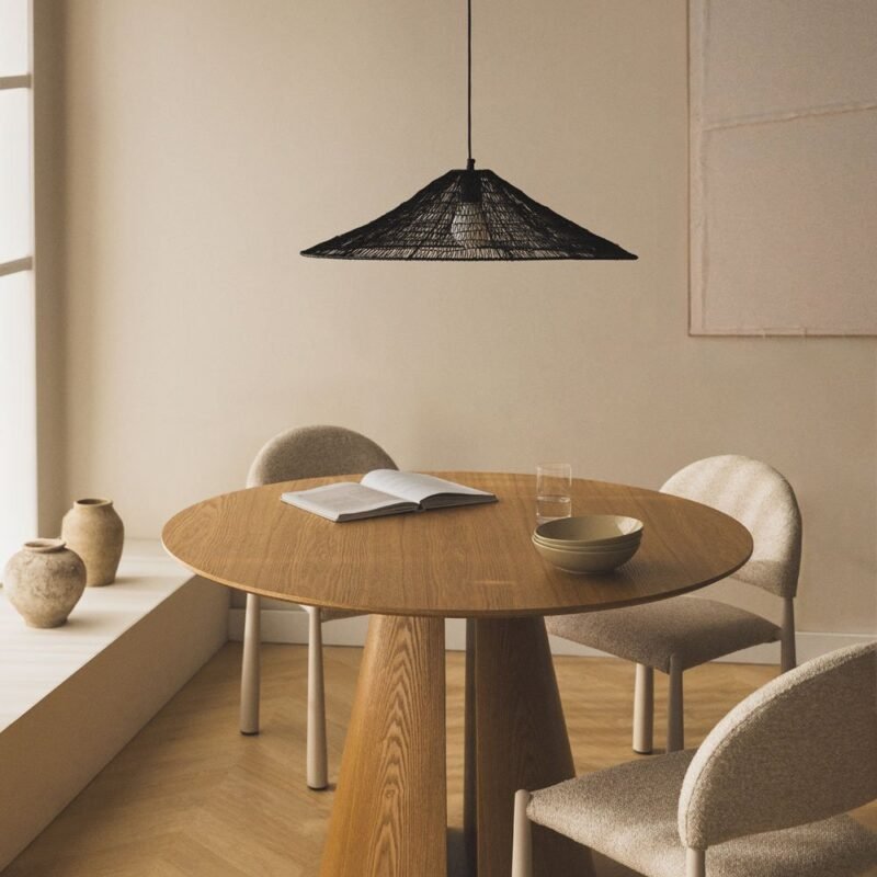 Volcania- Table de salle à manger fendu en bois de Hêtre