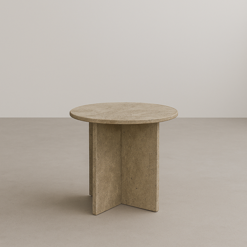 Camilla – Table basse en Travertin Naturel Amande