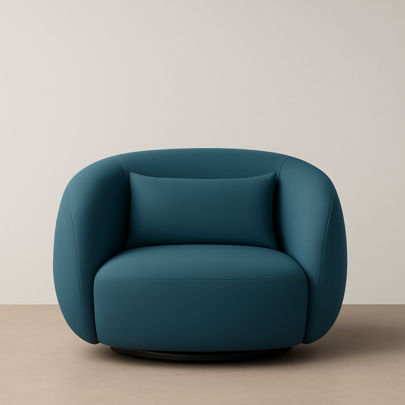 Cosy - Fauteuil Rotatif arrondi en tissu